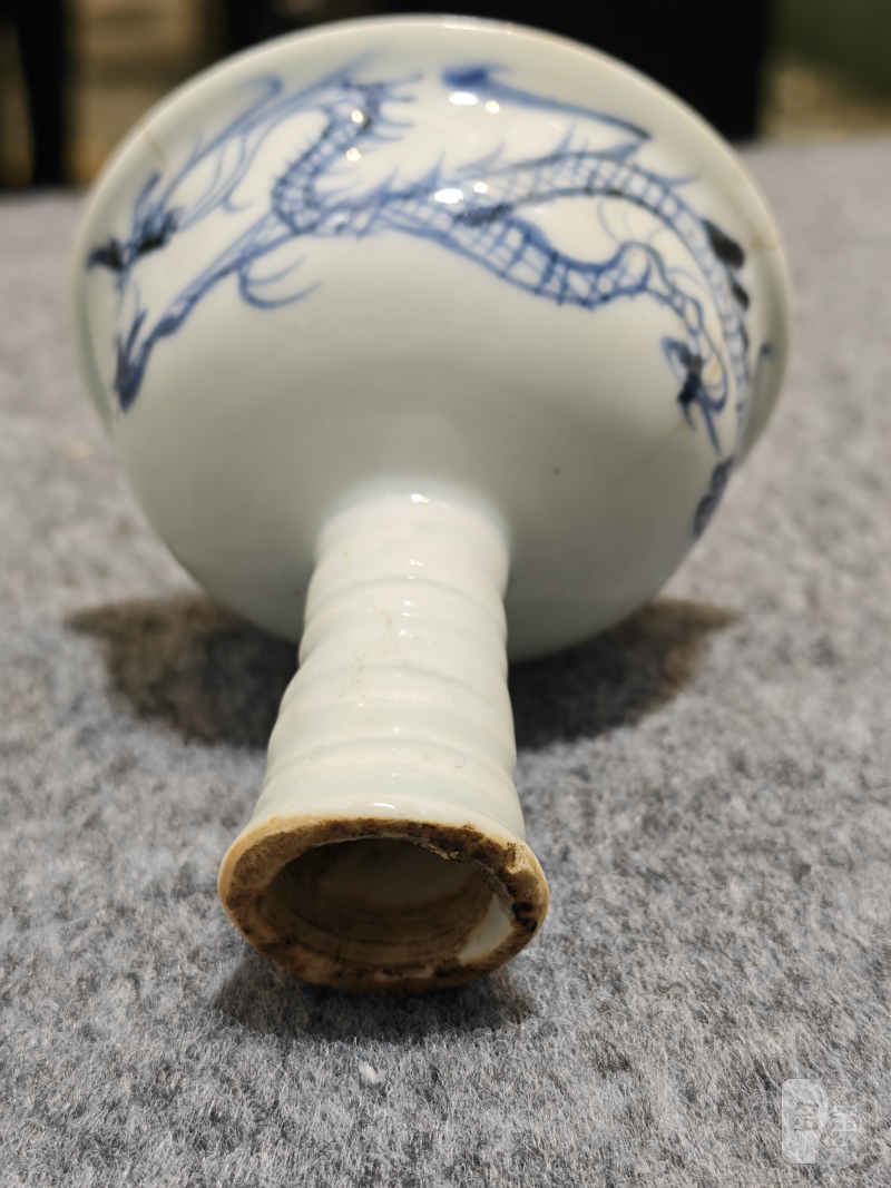 元 青花龙纹高足杯 - 图7